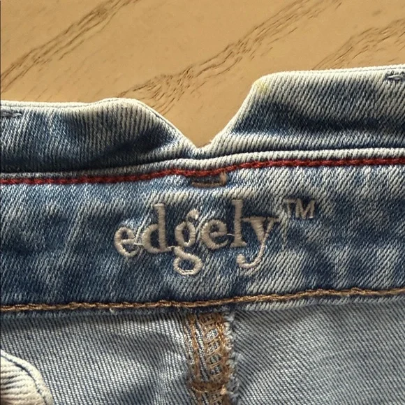 Edge Light Blue Ankle Jeans with Distressed Detail - Picture 2 of 10